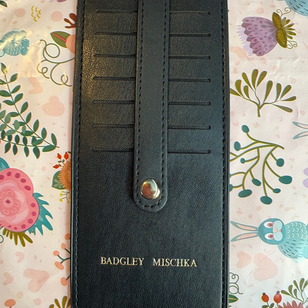 Badgley Mischka Black Card Organizer
